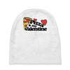 pizza is my valentine Baby Beanies