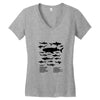 shark chart Women's V-Neck T-Shirt