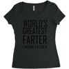 world's greatest farter i mean father Women's Triblend Scoop T-shirt