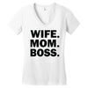 wife mom boss Women's V-Neck T-Shirt
