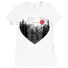 hike and love Ladies Fitted T-Shirt