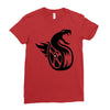 fangs dragon Ladies Fitted T-Shirt