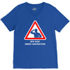 body under construction road sign V-Neck Tee