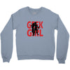 geek girl 3 4 sleeve baseball Crewneck Sweatshirt