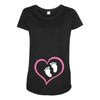 Baby Girl with Heart Any Name Customized Maternity Scoop Neck T-shirt
