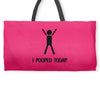 i pooped today t shirt large funny cool nerd geek humor vintage retro Weekender Totes