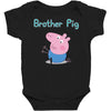 peppa pig brother pig Baby Bodysuit