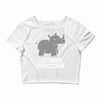 chubby unicorn rhino Crop Top
