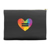 Rainbow Equality Heart Accessory Pouches