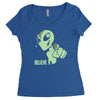 alien believe space sci fi ufo nerd Women's Triblend Scoop T-shirt