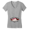 August Peeking Out Baby Girl Women's V-Neck T-Shirt
