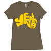 yeah nah Ladies Fitted T-Shirt