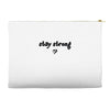 stay strong love heart Accessory Pouches