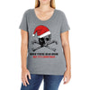 skull christmas Ladies Curvy T-Shirt
