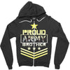 military, proud us army brother veteran u Zipper Hoodie