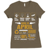 Born April  Multitasking Problem Solving Tees Ladies Fitted T-Shirt