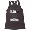 alien blow it fingering Racerback Tank