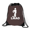 lmao laughing my ass Drawstring Bags
