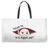 August Peeking Out Baby Boy Weekender Totes