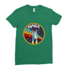 Nasa  Blue White Yellow Color Ladies Fitted T-Shirt