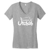 hooked on jesus Women's V-Neck T-Shirt