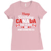 Happy Birthday Canada 150 Years Of Awesomeness Ladies Fitted T-Shirt