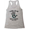 father and son best friends son Racerback Tank