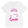 Celebrating With the 6th Birthday Queen V-Neck Tee