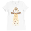 alien coffee invasion Ladies Fitted T-Shirt