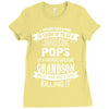 Super Cool Pops Of A Freaking Awesome Grandson Ladies Fitted T-Shirt