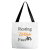 resting witch face   fall t shirt   funny halloween Tote Bags