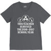 This Teacher Survived The 2016 2017 School Year V-Neck Tee
