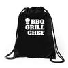 bbq grill chef Drawstring Bags