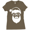santa hipster Ladies Fitted T-Shirt