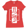 v2 eat sleep run Ladies Fitted T-Shirt