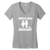 under new management stag night wedding mens Women's V-Neck T-Shirt