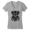 demon wolf Women's V-Neck T-Shirt
