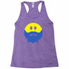 bearded smiley face Racerback Tank