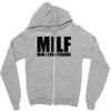 milf man i love fishing t shirt funny outdoors clever humor tee fisher Zipper Hoodie