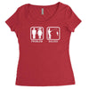 fishing   problem solved mens funny Women's Triblend Scoop T-shirt