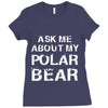 ask me about my polar bear Ladies Fitted T-Shirt