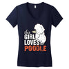 This Girl Loves Poodle Women's V-Neck T-Shirt