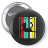 yoga cat Pin-back button