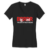 big red brrr - frost football Women's V-Neck T-Shirt