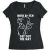 moo bitch Women's Triblend Scoop T-shirt