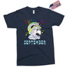unicorns are born in september cute unicorn Exclusive T-shirt