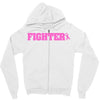 fighter breast cancer Zipper Hoodie