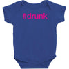 #drunk hashtag neon pink Baby Bodysuit
