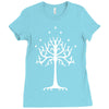 white tree of gondor Ladies Fitted T-Shirt