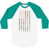 Vintage Usa Flag 3/4 Sleeve Shirt